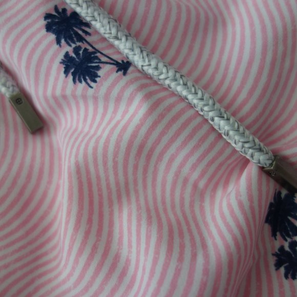 Vintage Summer Pink & White with Blue Palm Trees Size M Bathing Suit - Picture 14 of 15